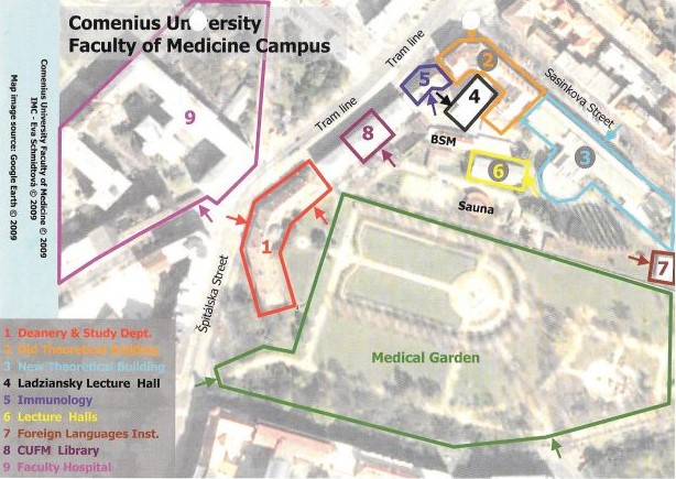 χαρτης comenius university campus ιατρικη σχολη οδοντιατρικη σχολη